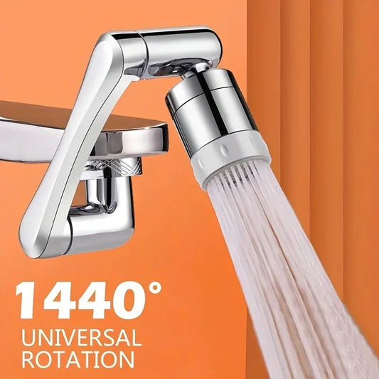 Stainless Steel Faucet with 1440° Rotation Splash-Proof Design