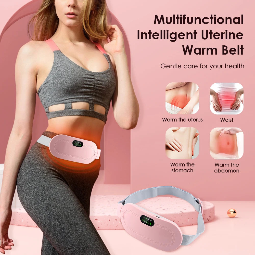 Digital Period Heating Pad & Vibrating Belt 4 Massage Modes