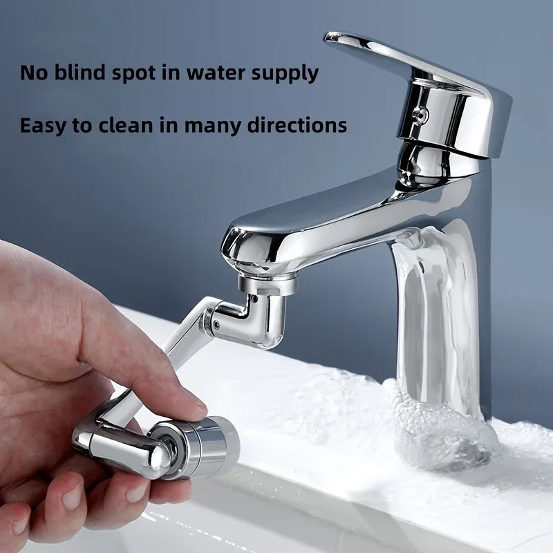 Stainless Steel Faucet with 1440° Rotation Splash-Proof Design