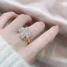Temperament Four Leaf Flower Finger Ring